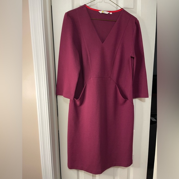 Boden Dresses & Skirts - Boden Brontë Ottoman Burgundy Dress size 8 petite
